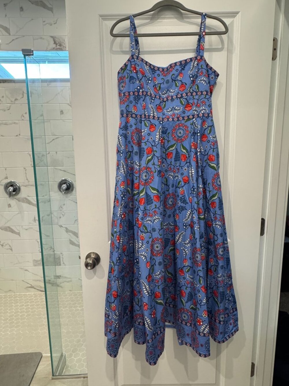 Hill House Home - Margot Dress in Swedish Floral/Blue Multi - Worn once